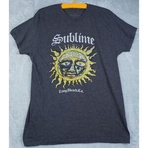 Sublime Shirt Women's XL Black Crew Neck Short‎ Sleeve Logo Graphic